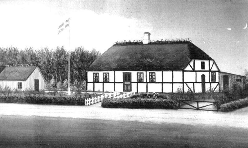 Ca. 1926. Lokalhistorisk arkiv B227. I 1925 var handelsmand Anton Jensen logerende hos aldersrentemodtager Karoline Jørgensen.