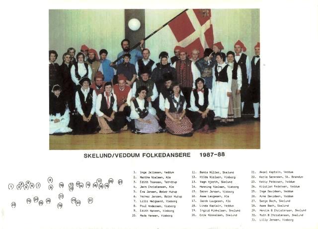 Skelund Veddum folkedansere 1987 88