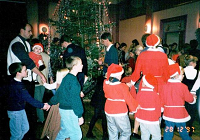 Juletræ i 1990'erne samt julestue i 2010